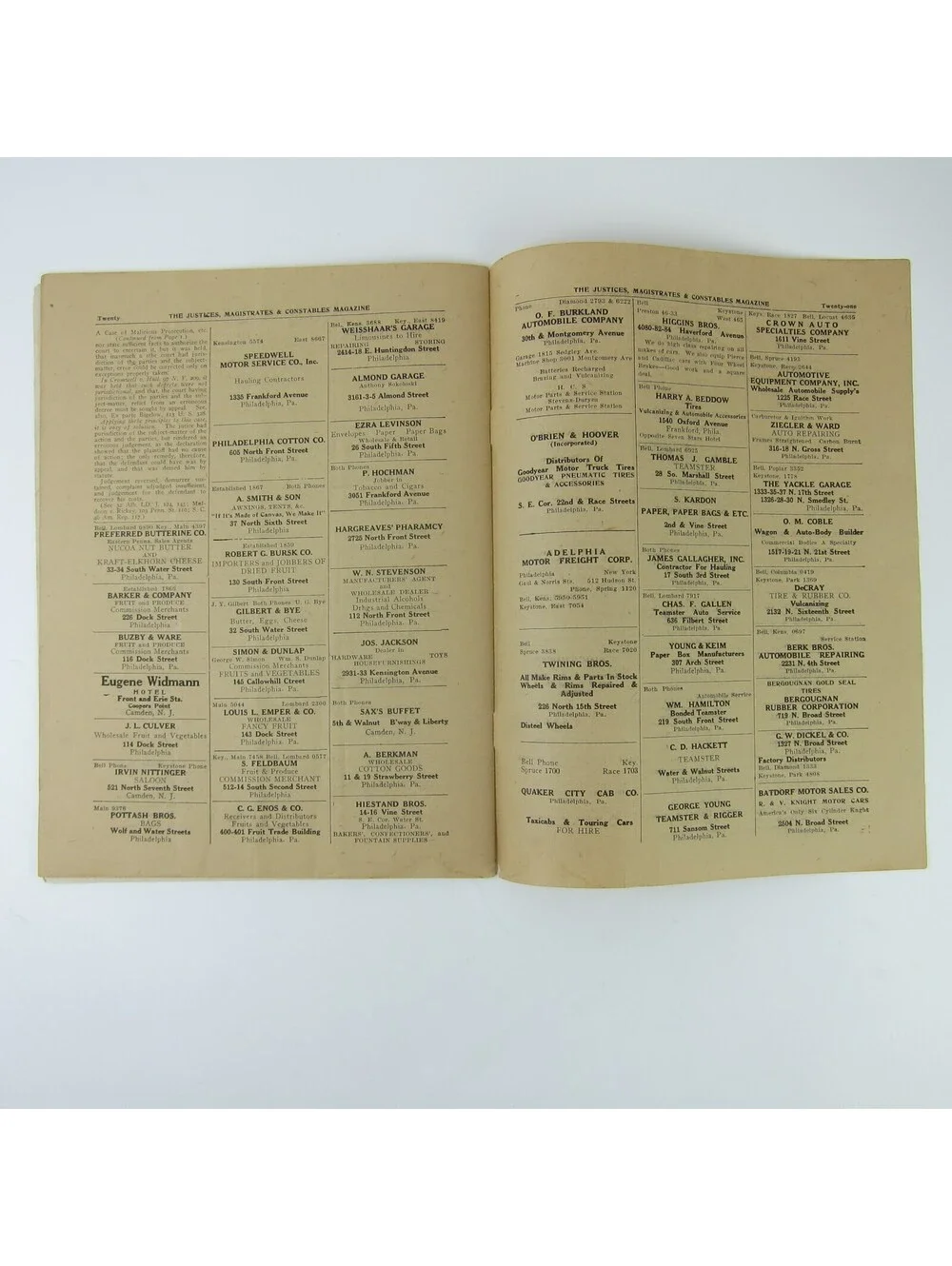 Justices Magistrates & Constables Magazine Ohio July - August 1922 Antique RARE